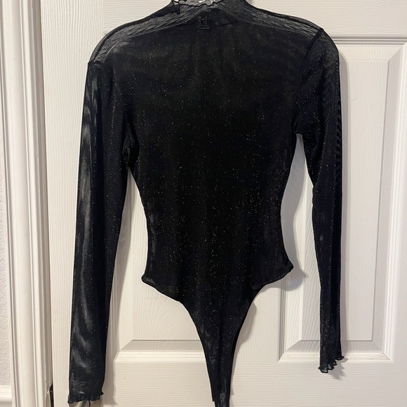 Forever 21 Tops - Iridescent black mesh bodysuit